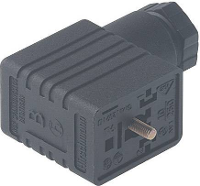 Hirschmann GMN 216 NJ Stopcontact, vrij aan te passen Zwart Aantal polen:2 + PE Inhoud: 1 stuks