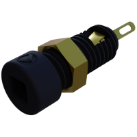 Hirschmann Test & Measurement CO MBI 1 Au, sw Miniatuur laboratoriumconnector Bus, inbouw verticaal Stift Ø: 2 mm Zwart 1 stuk(s)
