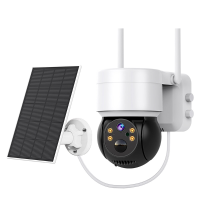 Hiseeu 1080P WiFi camera met zonnepaneel voor buitenshuis PTZ IP cam PIR bewegingsdetectie nachtzicht tweeweg audio 5X z