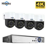 Hiseeu 16CH NVR 4MP/8MP PoE PTZ Surveillance Camera Systeem Kleur Nachtzicht Tweeweg Audio Menselijke Detectie Outdoor I