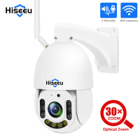 Hiseeu 30x zoom 5mp wifi ptz camera draadloos kleur nachtzicht 2 weg audio IP66 waterdicht gezicht humanoïde detectie 2d