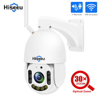 Hiseeu 30X Zoom 5MP WiFi PTZ Camera Draadloze Kleur Nachtkijker 2 weg Audio IP66 Waterdicht Gezichtsherkenningsdetectie