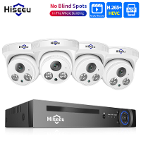 Hiseeu 3MP/5MP Dome CCTV Surveillance Security Externe IP POE Camera System Kit Set Buiten Thuis Monitoring Camcorder