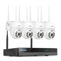 Hiseeu 3MP WiFi Camera Set Draadloze PTZ Cam Automatisch Volgen Bewegingsdetectie Tweeweg audio Nachtzicht IP66 Waterdic