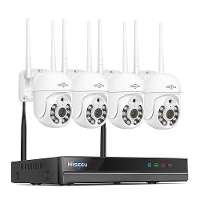 Hiseeu 3MP WiFi Camera Set Draadloze PTZ Cam Automatische Tracking Bewegingsdetectie Tweewegs Audio Nachtzicht IP66 Wate