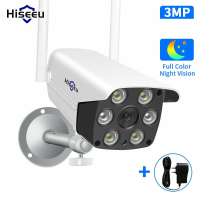 Hiseeu 3MP Wifi Video Surveillance Cctv Camera Outdoor Beveiliging IP66 Wifi Ip Camera Voor Parkeerplaats Trap Ingang
