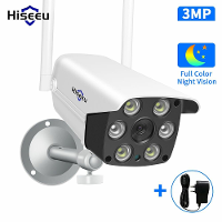 Hiseeu 3MP Wifi Video Surveillance CCTV Camera's Buiten Beveiliging IP66 Wifi IP Camera's voor Parkeerplaats Trap Ingang
