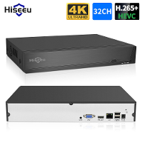 Hiseeu 4K 32CH NVR voor CCTV beveiligingssurveillance IP camera H.265+ 5MP DVR Network Video Audio Recorder ONVIF Humano