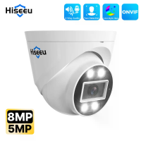 Hiseeu 4K 5MP POE IP Beveiligingscamera met CCTV klasse H.265+ Blinde Doos Dome ONVIF 2 weg Audio Opname Gezichtsherkenn