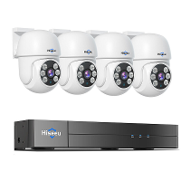 Hiseeu 5MP TVI PT Bedraad Beveiligingssysteem met 8CH 3K H.265+ DVR Home CCTV Camerasysteem Menselijke Detectie Nachtzic