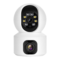 Hiseeu FH3C 2 MP + 2 MP 1080P WiFi Baby Monitor PTZ 4MP Dubbele Lens Dual Screen Camera Binnen AI Tracking Bewegingsdete
