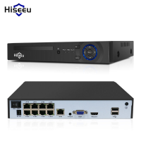 Hiseeu H5NVR P 8 8CH POE NVR iP Beveiligingsbewakingscamera H.265+ CCTV systeem 8MP 4K Audio Video Recorder Gezichtsdete