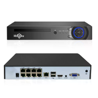 Hiseeu H5NVR P 8 8CH POE NVR iP Beveiligingscamera H.265+ CCTV Systeem 8MP 4K Audio Video Recorder Gezicht Detectie Came