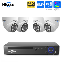 Hiseeu PK 4HC715 PK 4HC718 5MP/8MP 4K PoE IP camera H.265+ Dome ONVIF 2 weg audio opname Gezichtsdetectie Full Color Nac