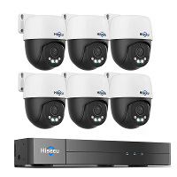Hiseeu PK6YHD98 8MP 4K PoE PTZ Beveiligingscamera Systeem Auto Tracking Kleur Nachtzicht Slimme Huiskamer CCTV Beveiligi