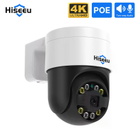 Hiseeu POE 5MP/8MP IP Videobewakingscamera Outdoor PTZ Digitale Bewegingskleur Nachtzicht Twee weg Audio CCTV Bewakingsc