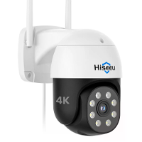 Hiseeu WHD308B 4K 8MP PTZ Camera Nachzicht Beweging Sensor Licht en Geluid Alarm IP66 Waterdicht Twee Wege Audio Dual Ba