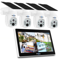 HISEEU WK 107 4TD403 4MP Draadloze PTZ camera met zonnepaneel nachtzicht PIR detectie APP melding Audio intercom IP66 wa