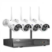 Hiseeu WK 4HB615 4CH 5MP Draadloos Beveiligingscamera Systeem H.265 Mensdetectie 360° Nachtzicht IP66 Waterdicht 2.4G Wi