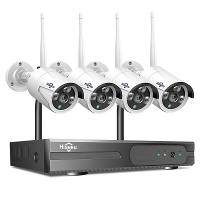 Hiseeu WK 4HB615 5MP WiFi CCTV Camera Security System Kit 10CH NVR Recorder IR Night Vision Bullet Camera Set Draadloze