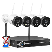 Hiseeu WK 4HBY08 4CH Draadloos Beveiligingscamera Systeem 8MP Ultra HD 4K WiFi Binnen Buiten Kleur Nachtzicht Twee Wege