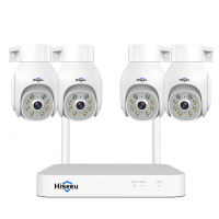 Hiseeu WK 4HD405 5MP WiFi PTZ Camera System Kit met 10CH NVR Kit Menselijke Detectie IR Nachtzicht IP camera Set Draadlo