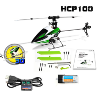 Hisky Hcp100 2.4G 6ch 3 Axis Gyro Flybarless Rc Helicopter Bnf