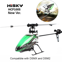 Hisky Hcp100s 6ch 2.4Ghz Dual Brushless Flybarless Rc Helicopter Bnf