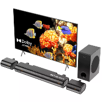 Hiwill A41 Dolby Atmos Soundbar 300W 4.1CH bluetooth Soundbar met Subwoofer 2 Front Surround Luidsprekers 3D Surround Ge