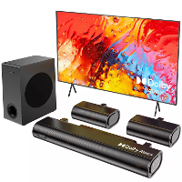 Hiwill A51 Dolby Atmos Soundbar 380W 5.1CH Soundbar met 5.25'' Subwoofer 2 Achterluidsprekers Bedraad Surround Sound Sys