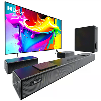 Hiwill A512 5.1.2CH Dolby Atmos Soundbar 450W Surround Sound System met 6,5 Inch Subwoofer 2 Achter Surround Speakers 2