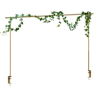 HIXA Tafelklem met Klimop Slinger Accessoires Tafeldecoratie Goud