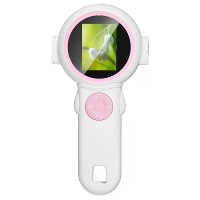 HM020J Kindercamera Microscoop 2 in 1 2.0 Inch scherm 8 LED lampen 1x 2x 4x zoom Type C verbinding verstelbare vergrotin