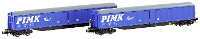 Hobbytrain H23445 N set van 2 schuifwandwagens Habis van de Pectorail