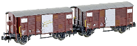 Hobbytrain H24202 N set van 2 gesloten goederenwagens K2 van de SBB