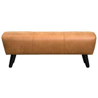 Hocker Felix   cognac   leder Tennessee   45x123x40 cm   Leen Bakker