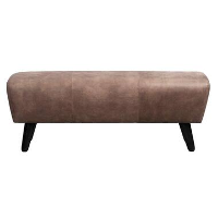 Hocker Felix   taupe   leder Tennessee   45x123x40 cm   Leen Bakker