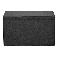 Hocker Kasper   donkergrijs   50x80x45 cm   Leen Bakker