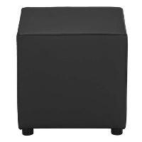 Hocker Noah   zwart   stof Madryt   46x46x46 cm   Leen Bakker