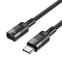 HOCO U107 USB Mannelijk naar Type C Vrouwelijk Opladen Gegevensverlengkabel 1.2M
