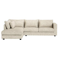 Hoekbank Chelsea links   Poppy   beige   Leen Bakker