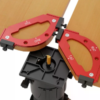 Hoekjig Routernjablon Hoekroutergeleider Snelle jig routerbitjablon met verwisselbare clip Boogsnijden Hulpgereedschap v