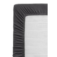 Hoeslaken Recycled polyester   antraciet   140x200 cm   Leen Bakker