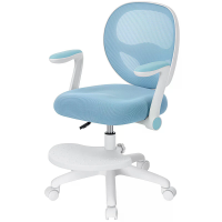 HOFFREE Kinder Bureau Stoel Ergonomische Studie Stoel met Draaiende Armleuning Verstelbare Hoogte Draaiende Computerstoe