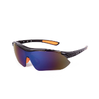 Sport Zonnebril / Veiligheidsbril   zwart/oranje   kunststof   UVA/UVB bescherming