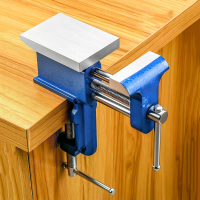 Hoge Kracht Werkbankklem 360 Graad Rotatie Maximum Ø 60 mm Openingsbreedte Gietijzer Kleine Tafel Klem Met Anvil Voor Ho
