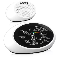 Hoge Nauwkeurigheid 10 in 1 Draagbare Luchtkwaliteitsmonitor CO2 TVOC HCHO PM2.5 PM1.0 PM10 AQI Alarm Temperatuur Vochti