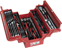 Holzmann Maschinen WZK86CrV Gereedschapskist (gevuld) Rood
