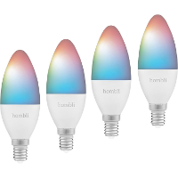 Hombli Smart Bulb E14   RGB + CCT 4 pack 4 stuks, Dimbaar