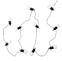 Home Deco Factory feestverlichting lichtsnoer   10 LED lampen   warm wit   270 cm   buiten